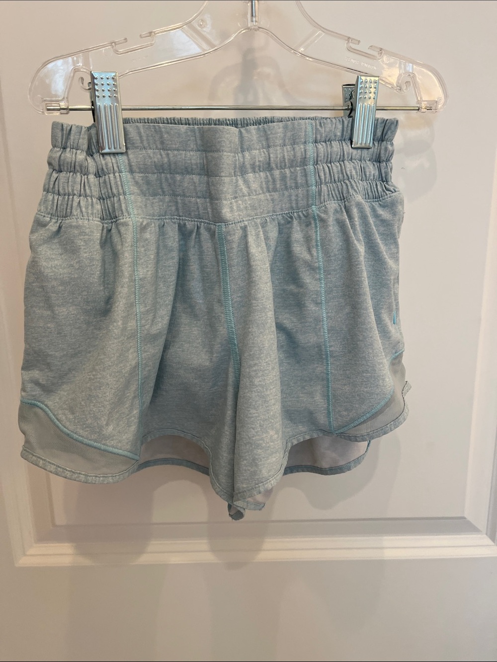 Lululemon Light Blue Active Shorts - Comfortable High-Waist Fit